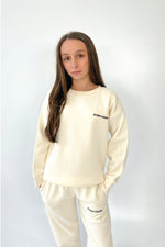 Mini studio leisure essential ecru embroidered sweater